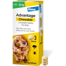 (XL Dog 22 - 45kg) Advantage Chewable Flea & Tick Protection for Dogs