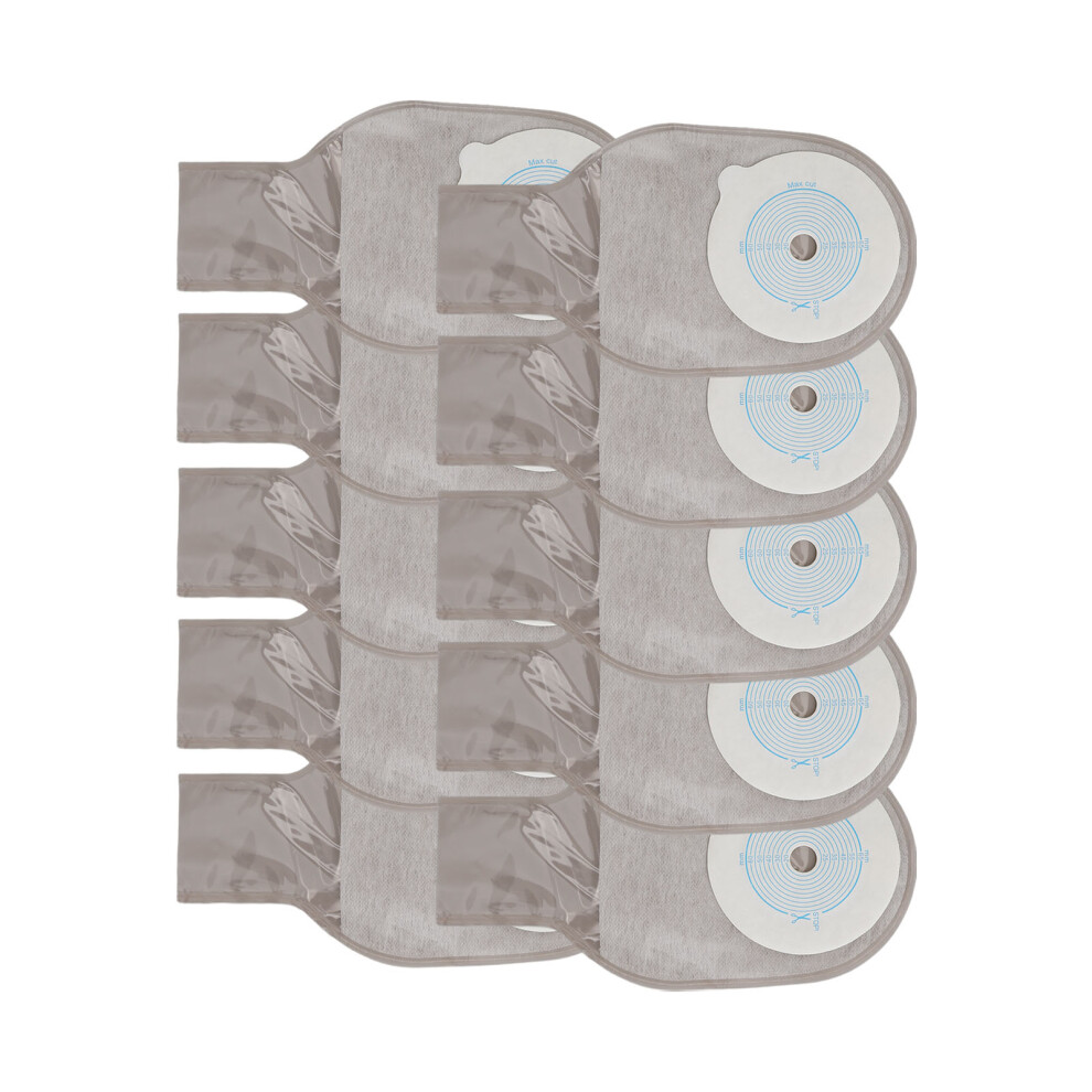 10pcs Disposable Ostomy Bags Hydrocolloid Activated Charcoal Filter Clip Closure Colostomy Pouch for Ileostomy