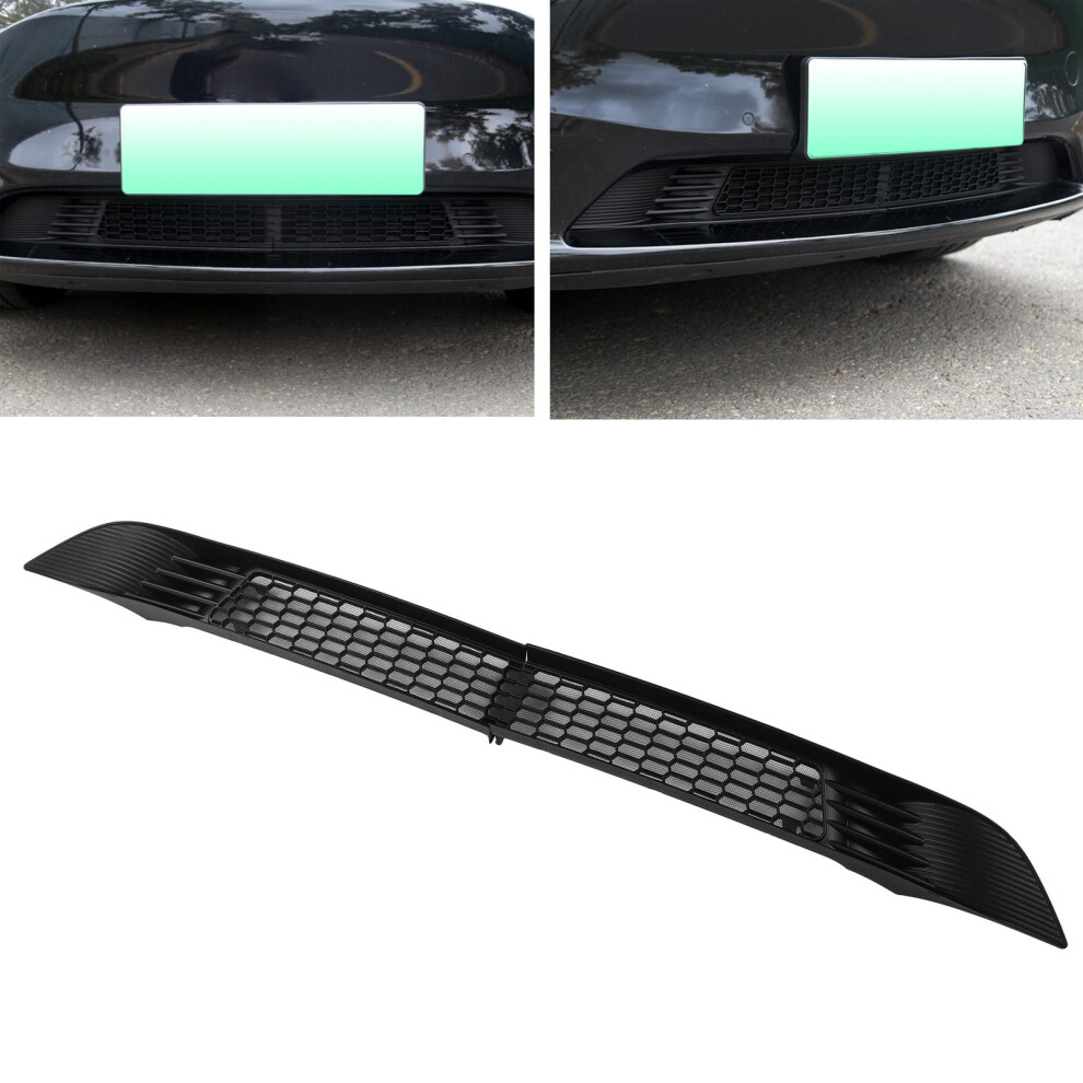 2Pcs Front Bumper Grille Grill Sectionalized Front Air Vent Cover Replacement For Tesla Model Y 2019 To 2023 4681314944431