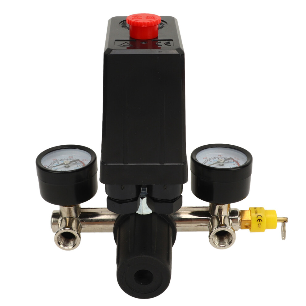 Air Compressor Pressure Switch Control Valve Controller 3In 1 Quick Connector 0Â12Bar With Gauge 8481314952612