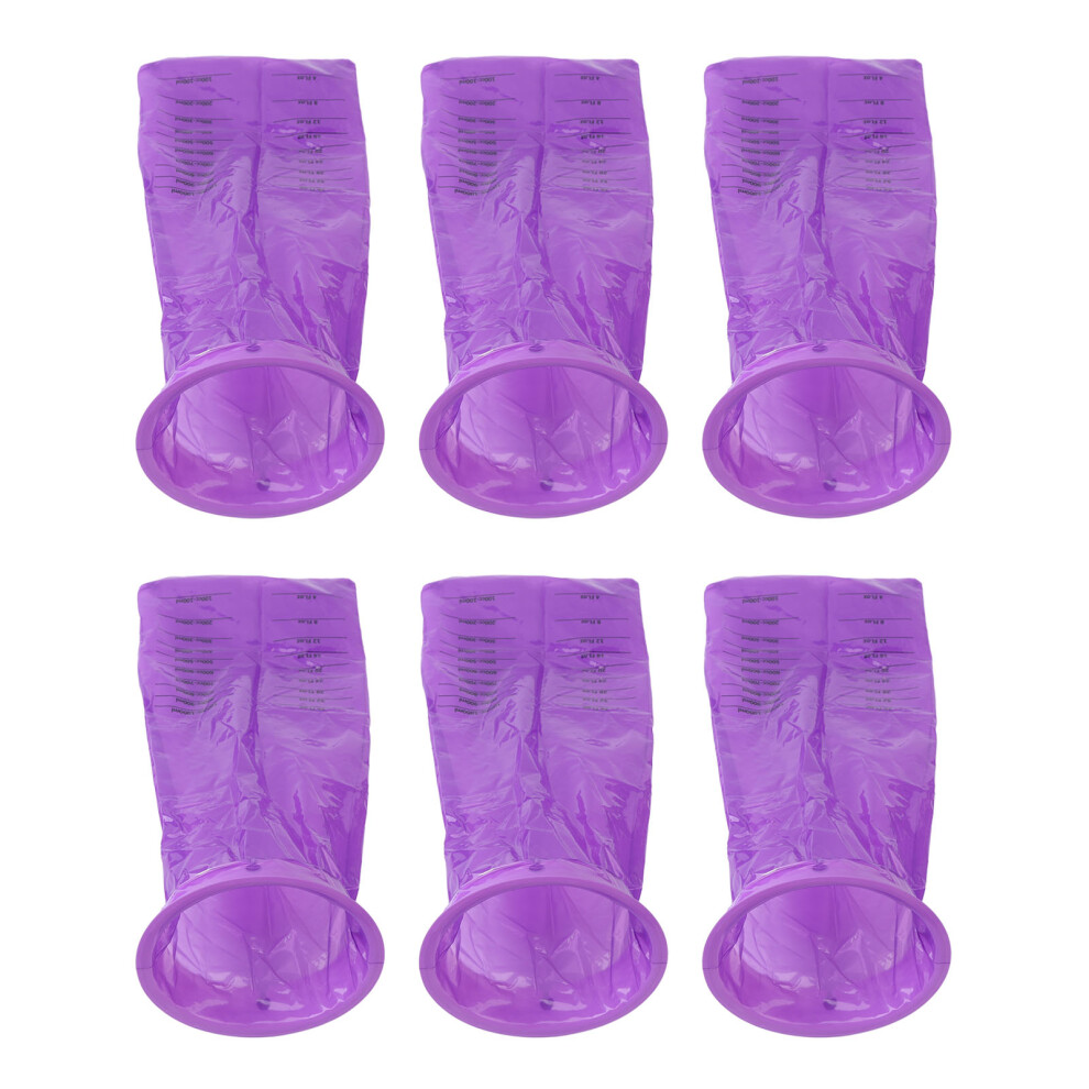 Purple 20Pcs Vomit Bag Disposable Car Travel Emesis Bag Leak Resistant Motion Sickness Nausea Bag