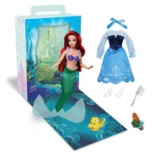 Disney Disney Store Επίσημη Κούκλα Ιστορίας Άριελ, Η Μικρή Γοργόνα, 11 ίντσες, Πλήρως Κινούμενη