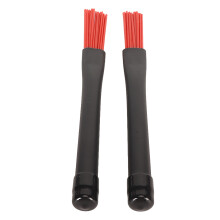 2pcs Retractable Drum Brushes Professional Nylon Drum Brushes Set with Rubber Handles for Rock Band Country Music Folk Drummers Red