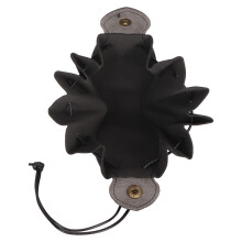 Tragbare schwarze PU-Leder-Würfelaufbewahrungstasche mit Kordelzug, 45 g