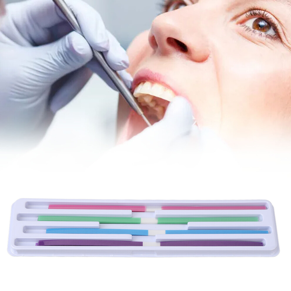 60pcs Dental Abrasive Strips 4 Colors Oral Care Cleaning Double Sided Tooth Polishing Strips for Clinic