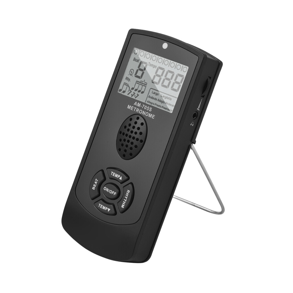 AROMA Electronic Digital Metronome with 2.2-inch LCD Universal Electronic Metronome with Volume Tempo Beat Speed Control Human Voice On/Off