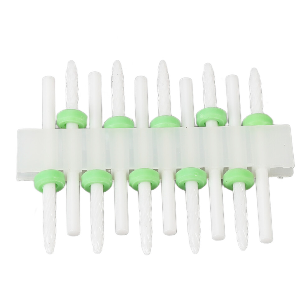10pcs Ceramic Nail Drill Bit Set Home Nail Salon Gel Polish Dead Skin Cuticle Remover Bits for Nail Drill Type 1