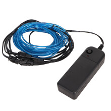 Blue EL Wire Noise Reduction Bendable Decorative 5 in 1 Neon Light Wire for Car Halloween Christmas Party