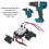 Cordless Drill Trigger Switch Lithium Battery Drill Electric Wrench Speed Control Trigger Switch with Light 7.2‑24V 4