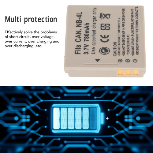 NB 4L 780mAh 3.7V Battery IXUS 115-255 2