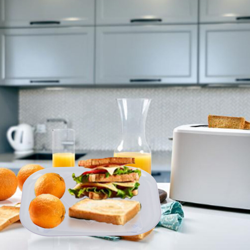 Turntable Organizer for Refrigerator Acrylic Clear Rectangular Fridge Storage Organizer Turntable with Suction Cups L-image-OPC-PHQYT5F-NEW