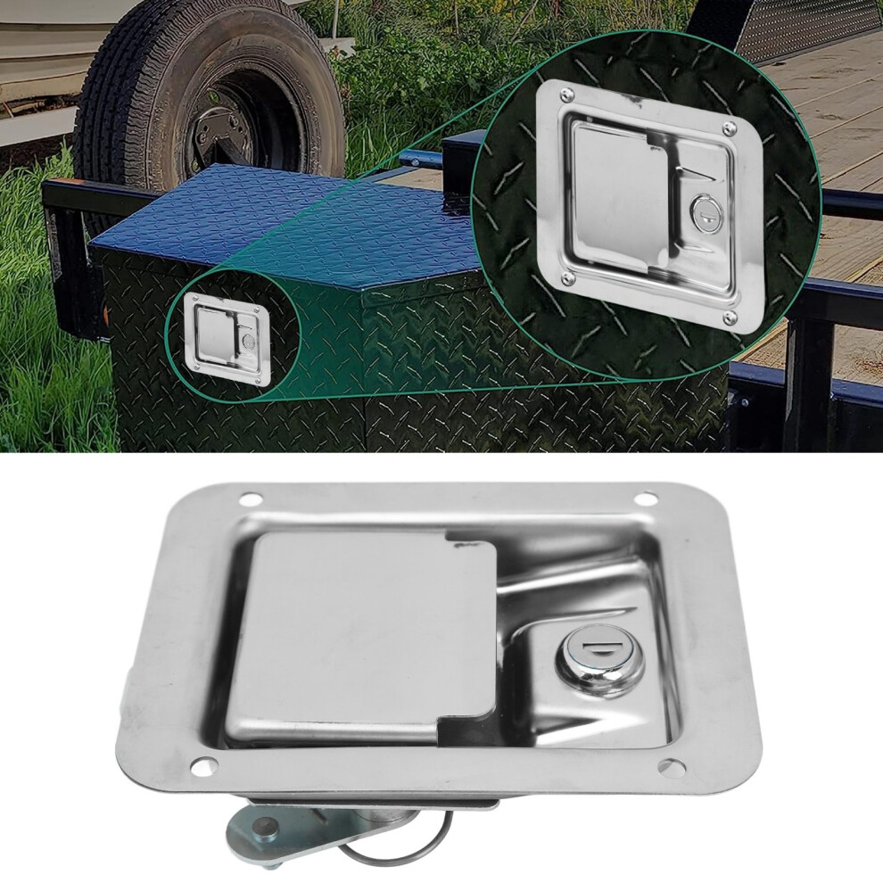 Toolbox Latch Flush Mount Locking Paddle Latch With 2 Keys For Trailer Truck Camper Electric Cabinet 4131314964439