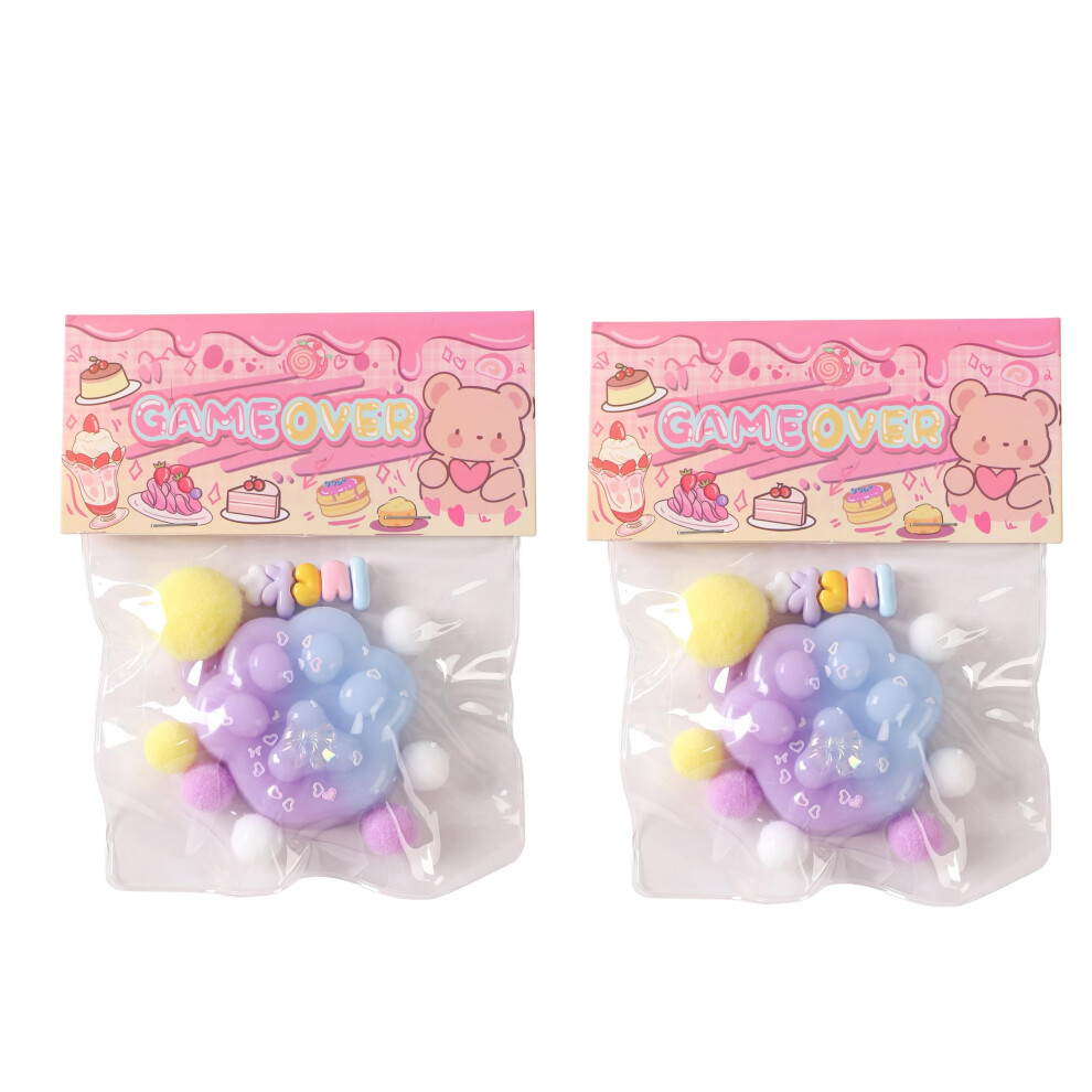 2PCS Taba Squaishy Cat Paw Squeeze Toys Sensory Fidget Toy Za Najlepsze Lagodne I Chlodne Prezenty Urodzinowe Squishy Toys Dla Doroslych (Niebies-image