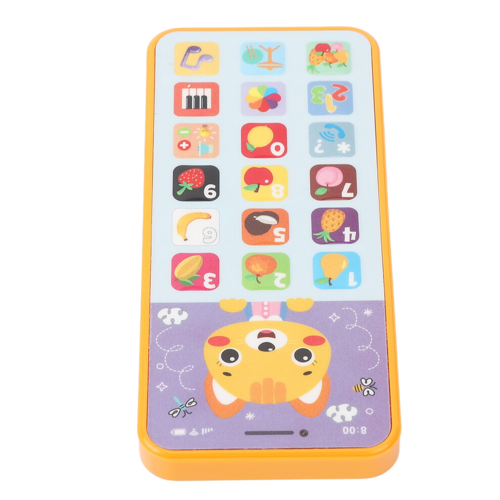 Orange Baby Cell Phone Toy 18 Buttons 6 Modes Usb Charging Multifunction Early Education Simulation Phone Toddlers Phone Toys