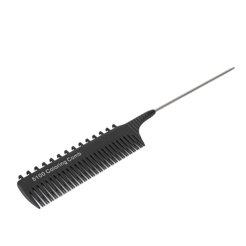 Unisex Black Highlighting Clip Comb Teasing Foiling Salon Straightening Hair Clip Styling Weaving Rat Tail Parting Combs For
