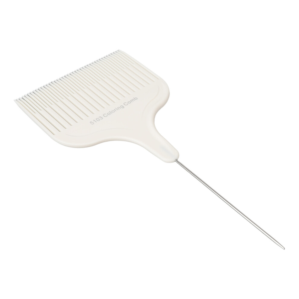 White Hair Dyeing Comb Professional Steel Needle Pointed Tail Sectioning Highlights Comb For Hair Dying