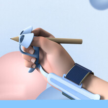 Kinder-Schreibhaltungstrainer, verstellbar, Blau, ergonomischer Bleistiftgriff