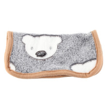 Milk Velvet Pet Warmer Pad Dog Cute Heating Pad Soft Comfortable Cat Warming Mat for Autumn Winter Grey Background White Bear Head S
