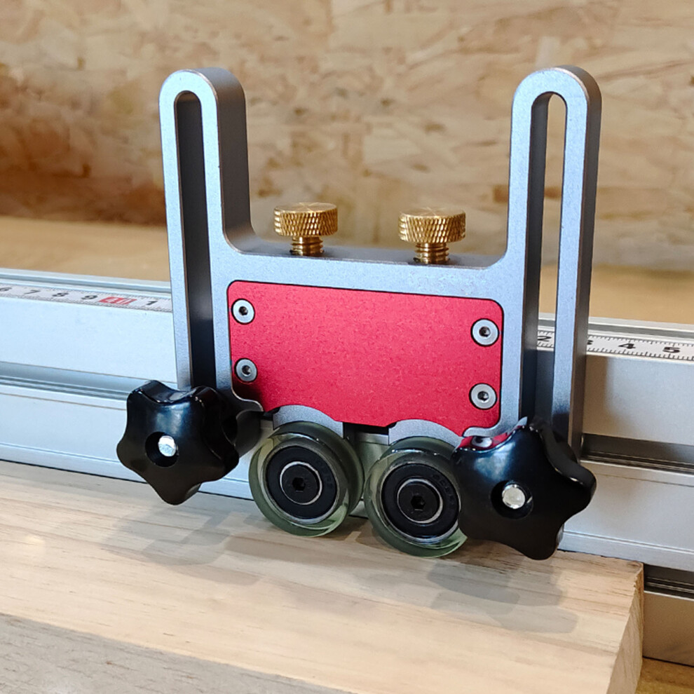 Adjustable Multi Purpose Dual Bearing Roller Aluminum Alloy Table Saw Feeding Guide Roller 5041314971094