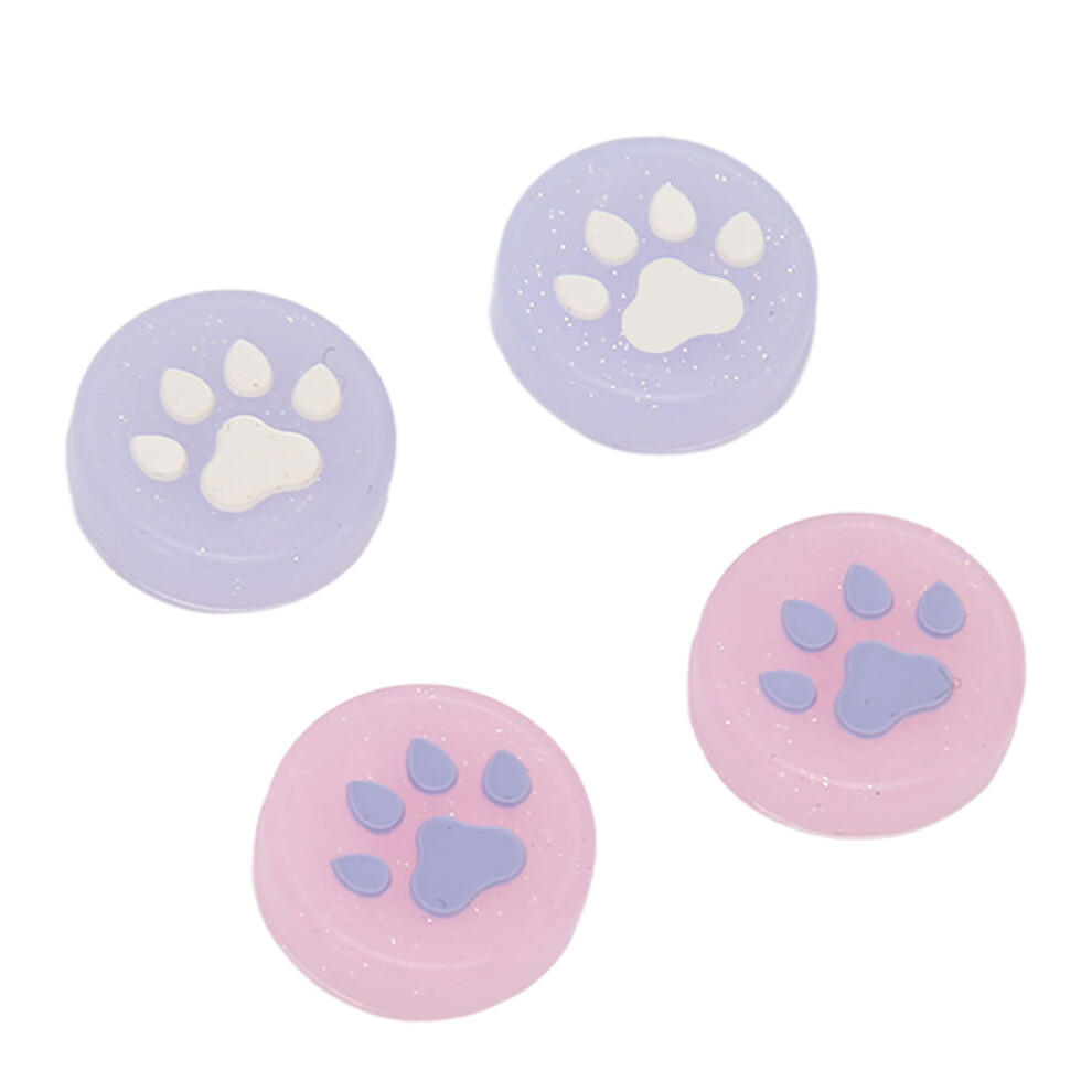 Joystick Cover Prevent Slip Glittering Cute Cat Paw Shape Silicone Thumb Grip Cover For Switch For Switch Lite 3241314972394