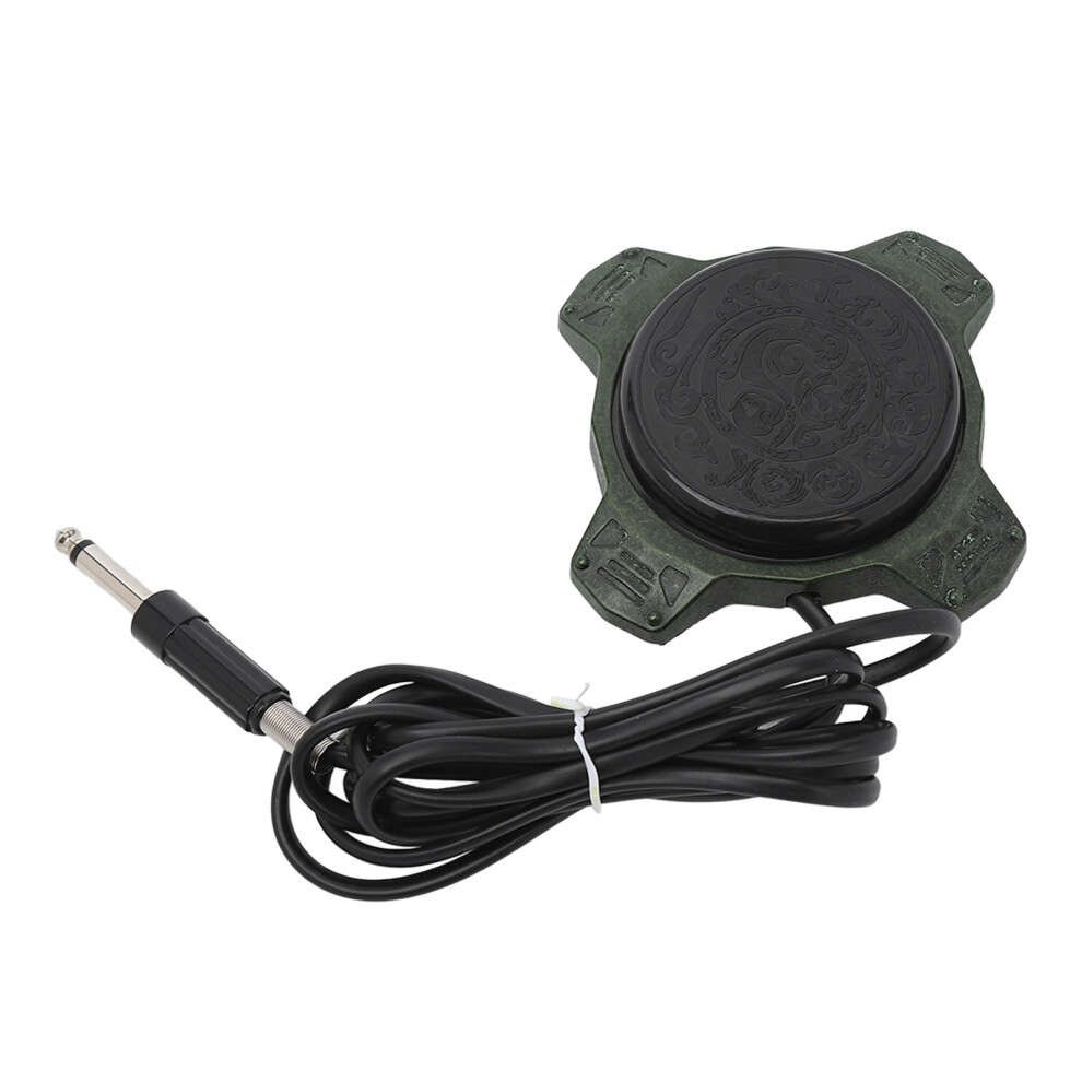 Green Tattoo Foot Pedal Prevent Slipping Stable Transmission Foot Pedal Switch With 1.85M Silicone Cord