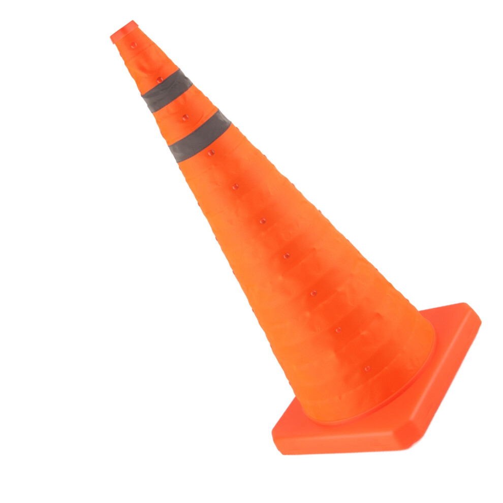 Collapsible Traffic Safety Cone 70X29x29cm Foldable Reflective Safety Road Parking Cone 8771314974302