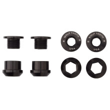 Wolf Tooth Components Set van 4 kettingbladbouten + moeren voor enkelvoudige ring (1X) aandrijflijnen