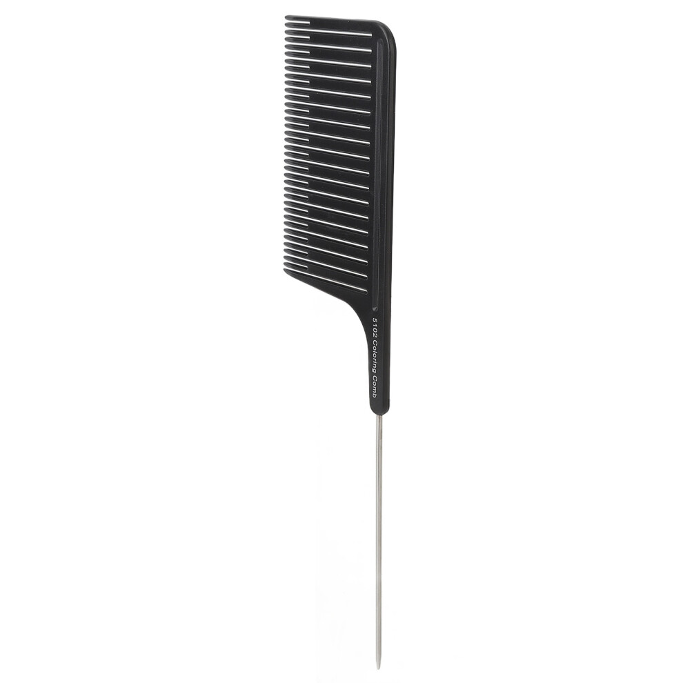 Black Hair Highlight Comb Hair Salon Hair Dye Professional Comb Hair Stylist Stainless Steel Rat Tail Comb