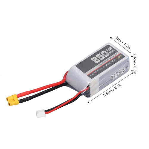 850mAh 75C 3S LiPo Battery XT30/XH Balance 1