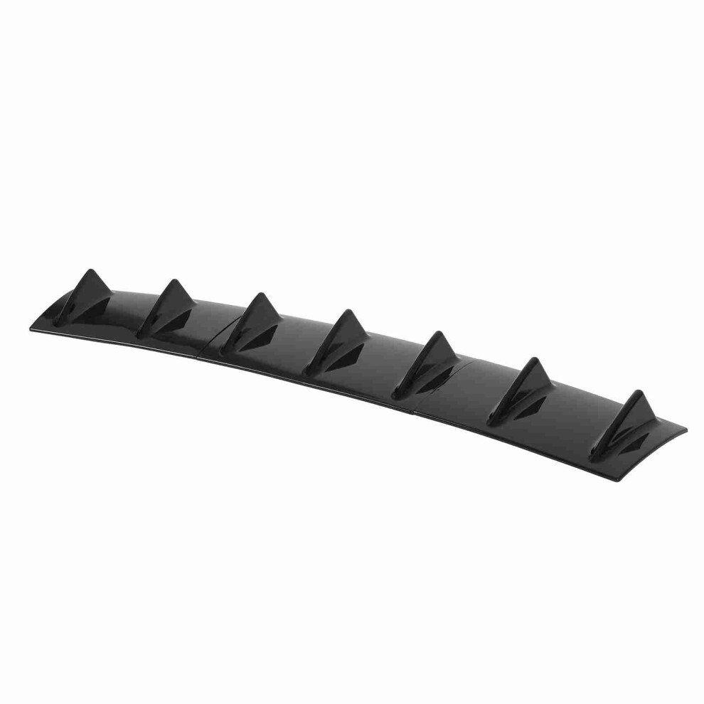 3 Pcs Chassis Deflector Universal Rear Lip Shark Fin Spoiler Wing Splitter Lip Diffuser For Corolla Glossy Black 4971314981384