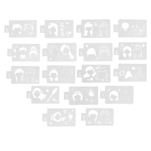 2 Sets Face Paint Stencils Professional Princess Cartoon Figure Reusable Hollow Out Body Painting Stencils