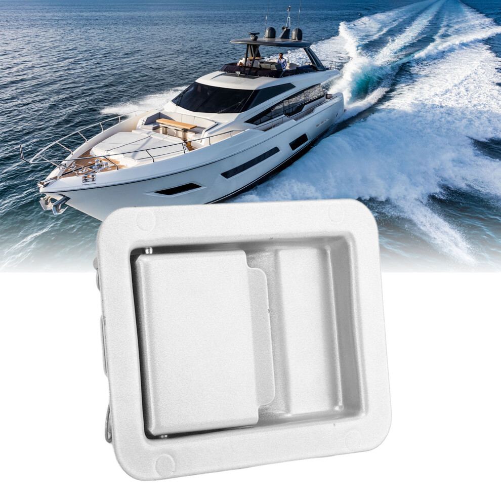Silver Rv Toolbox Handle Latch 140 X 108Mm Trailer Camper Truck Built In Door Lock Toolbox Handle