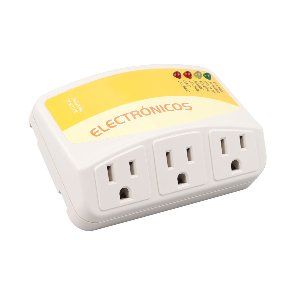 3 Outlet Power Strip Surge Protector Overload Protection 1440W Voltage Protector for Home Appliance