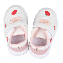 Baby Rosa Erdbeer Muster Babyschuhe Größe 15, Weich, Atmungsaktiv, Rutschfest