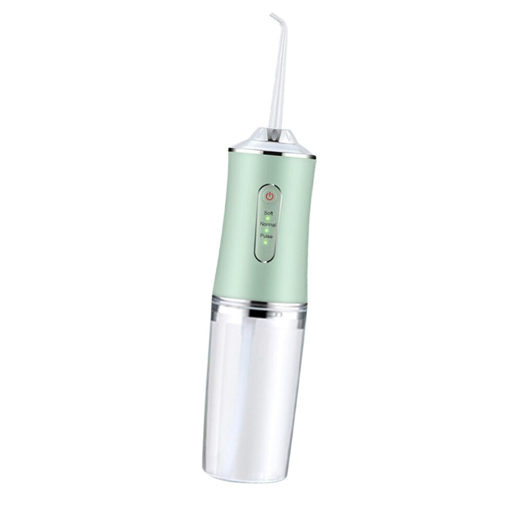Green Electric Dental Irrigator With 4 Nozzles Home Portable Water Oral Flosser Teeth Cleaning Tool