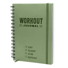 Hardcover Fitness Journal Workout Planner for Men & Women - A5 (5.7 """" X 8.3 """") Robust træningslogbog for at spore gymnastiksal