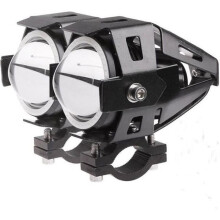 Motorfietskoplamp Extra LED-verlichting U7 - Zwart - P16022 - Hoog, Laag, Stroboscoop - 3000LM - 100 tot