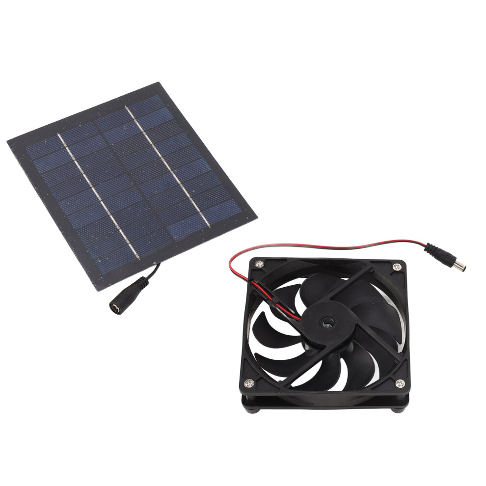 Solar Panel Fan Kit 50W Powered Portable For Greenhouse Sheds Chicken Coop Pet House Window Exhaust 9461314993593