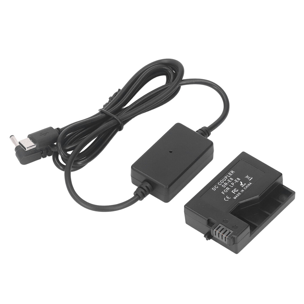 Dr E8 Dc Coupler Lp E8 Dummy Battery Type C Power Adapter Kit For T2i T3i T4i T5i 700D 650D 600D 550D Kiss X4 X5 X6i X7i Cameras We 060 6941315005332