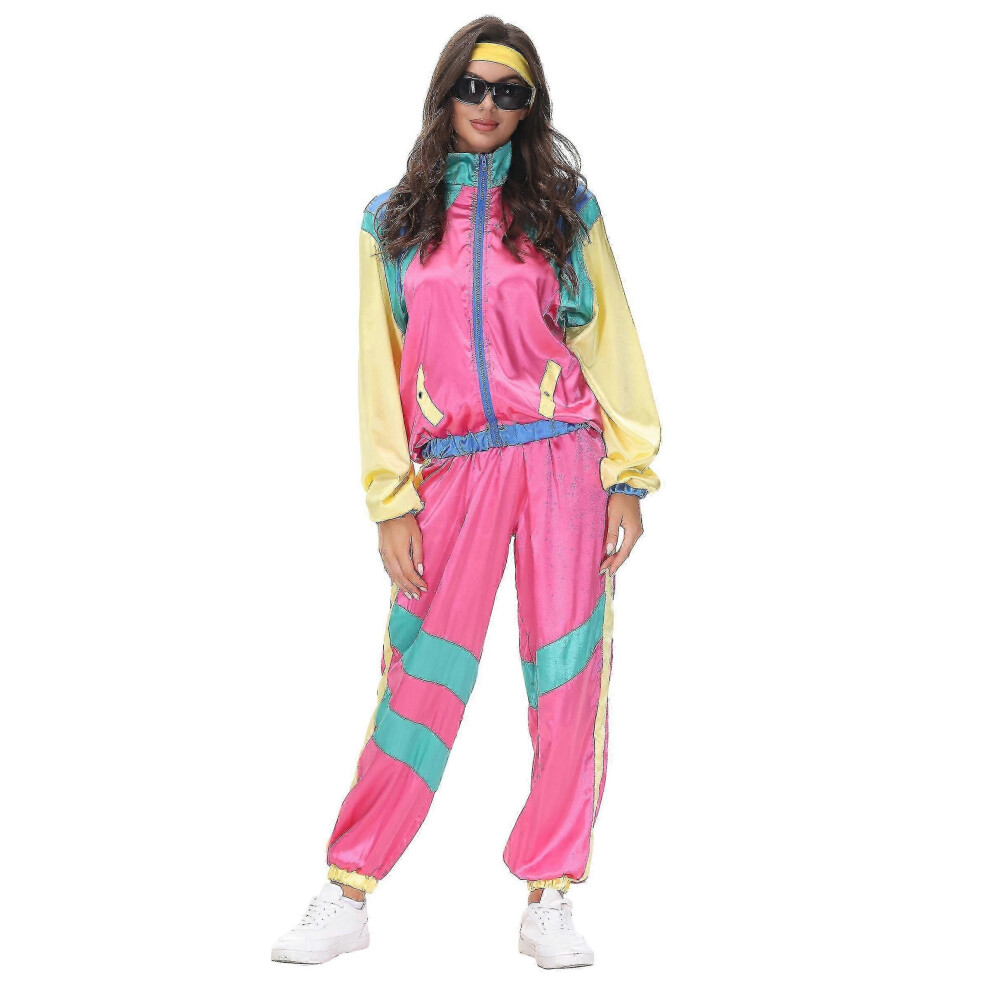 (Style 2 Femmes-x L) Couples Rétro Années 60 70 Hippie Costume Carnaval Halloween Fête Rock Disco Déguisement