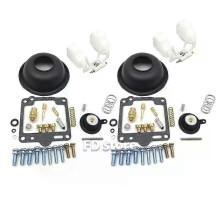 Passender 2er-Set Vergaser-Reparatursatz für Yamaha XV1100 Virago 1100 (Baujahre 1988–1999) – Vergasermembran/Schwimmer