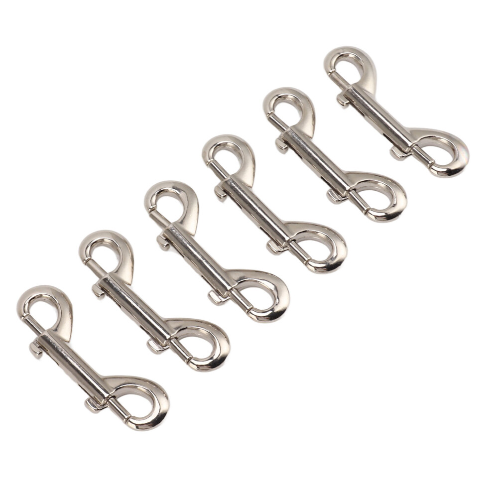 6Pcs Double Ended Hook Heavy Duty Zinc Alloy Trigger Metal Clips For Dog Leash Key Chain Horse Tack Garage Use 7901315012449