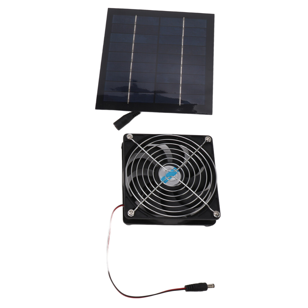 20W Solar Powered Exhaust Fan Powerful 12Cm Fan Portable Solar Panel Fan Kit For Rv Greenhouse Pet House 6951315012162