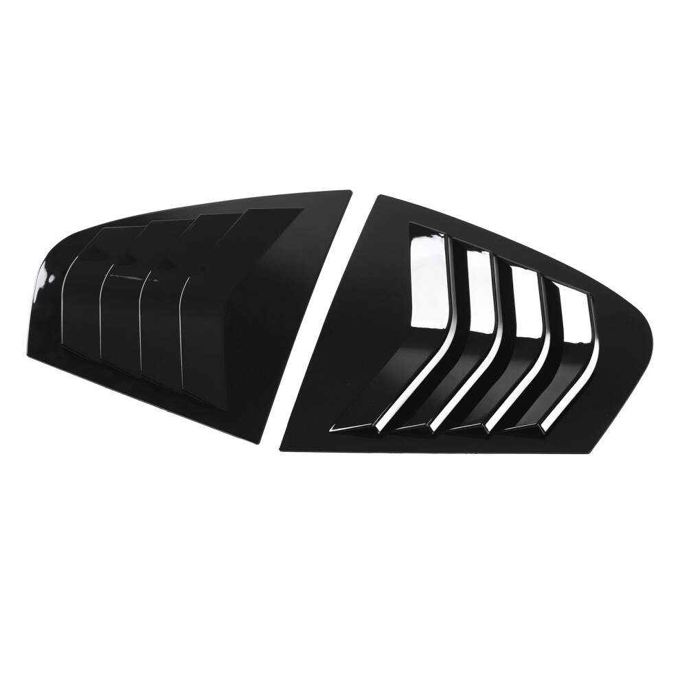 1Pair Side Window Louver Cover Protective Lightweight Wear Resistant Window Triangular Shutters Trim For 3 Series F30 Glossy Black 8791315016269
