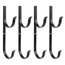 4 Sets Pool Pole Hanger Professional Aluminium Alloy Pool Holder Hook for Poles Brushes Vacuum Hoses Garden Tools Black