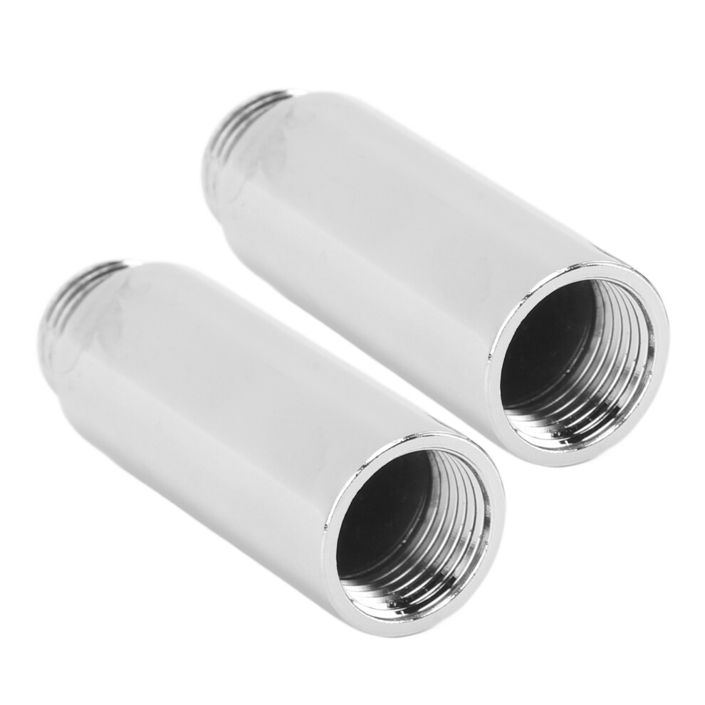 2Pcs Shower Arm Extension Stainless Steel Chrome Plating Shower Head Extension Pipe For Bathroom 6.1Cm/2.4In 8701315021200