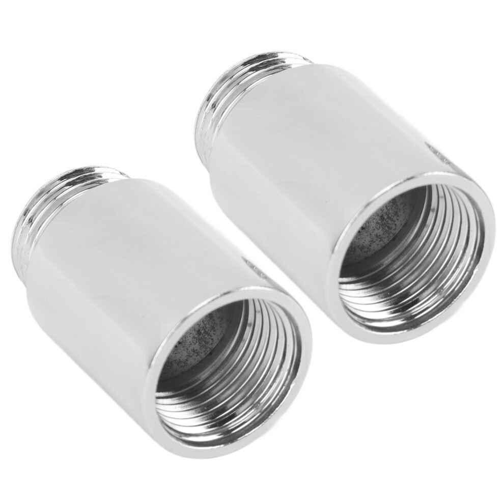 2Pcs Shower Arm Extension Stainless Steel Chrome Plating Shower Head Extension Pipe For Bathroom 3Cm/1.2In 8771315021197