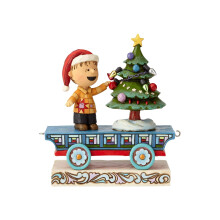 Enesco Peanuts von Jim Shore Linus Eisenbahnwaggon-Figur, 12 cm, mehrfarbig