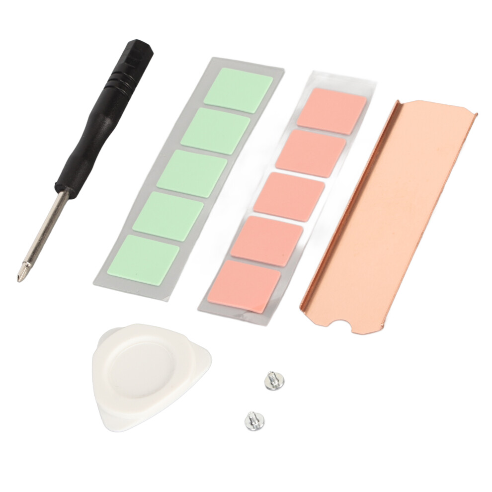 M.2 2280 Ssd Copper Heat Sink Stable Rustproof Hard Disk Heat Sink With Silicone Thermal Pad For M.2 2280 Nvme Ssd 9371315021792