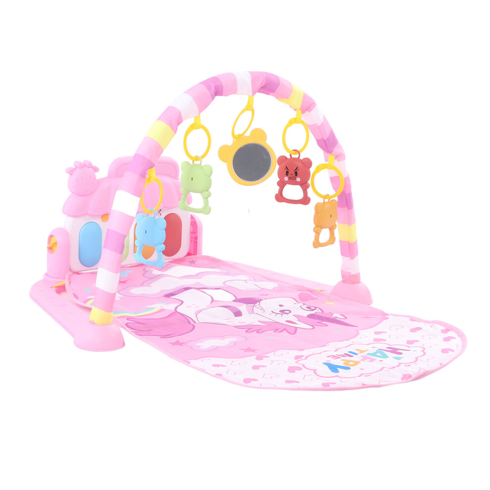 Baby Playmat Piano Smart Stage Detachable Musical Education Infant Playmat Piano for Fitness Pink
